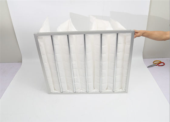 Μη υφαμένες άσπρες τσάντες φίλτρων αέρα αποδοτικότητας F7 μέσες για το καθαρό δωμάτιο